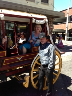 Cindy on the Stagecoach with Rick